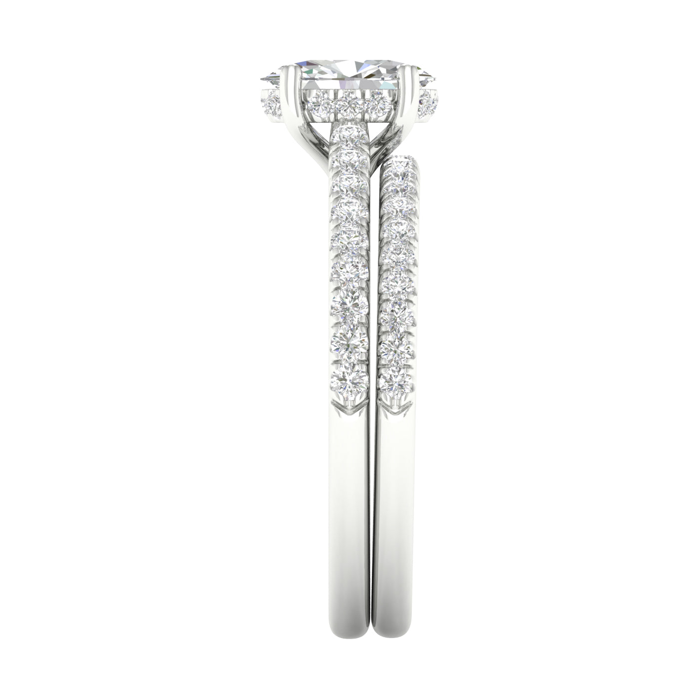 Platinum  1.50CT  Lab Diamond Bridal Ring