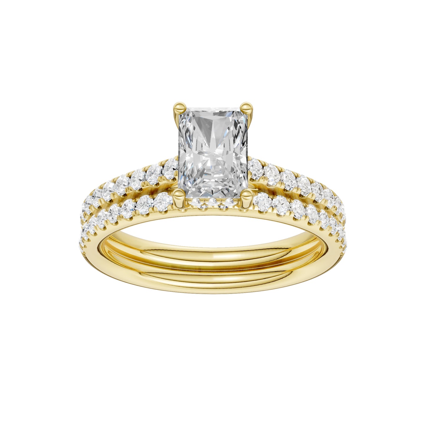 14K 1.50CT Certified Lab Grown Diamond Bridal Set