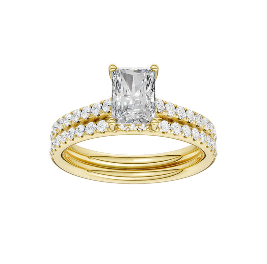 14K 1.50CT Certified Lab Grown Diamond Bridal Set