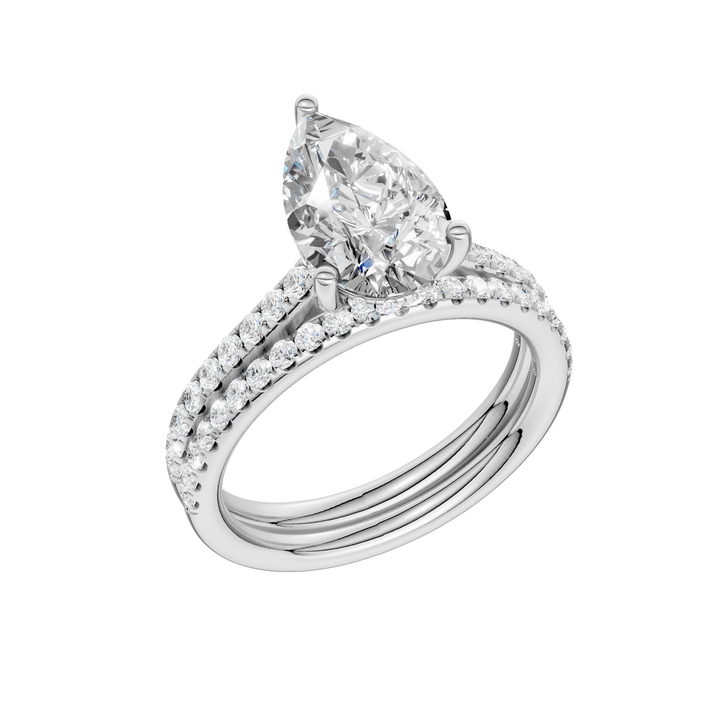 Platinum   2.50ct Lab Grown Diamond Bridal Set