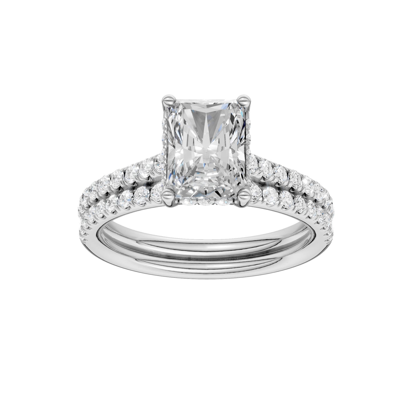 Platinum  2.50ct Lab Grown Diamond Bridal Set
