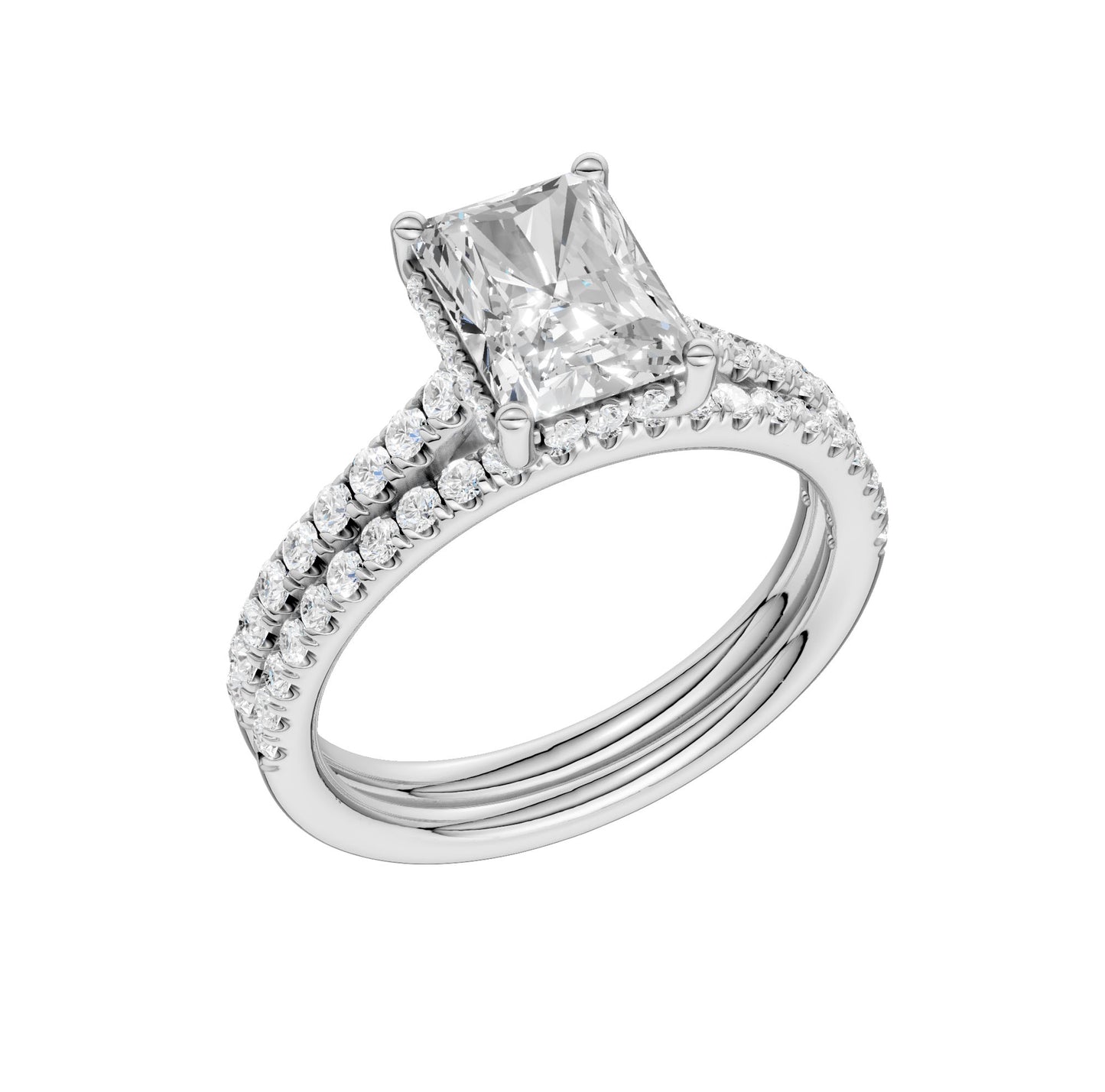 Platinum  2.50ct Lab Grown Diamond Bridal Set