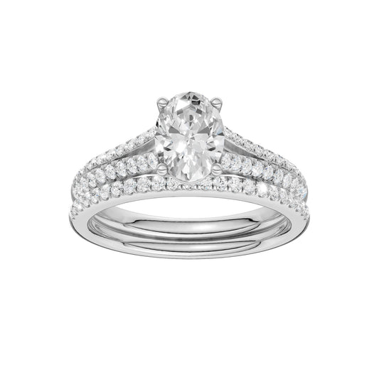 14K 1.40CT Lab Grown Bridal Set
