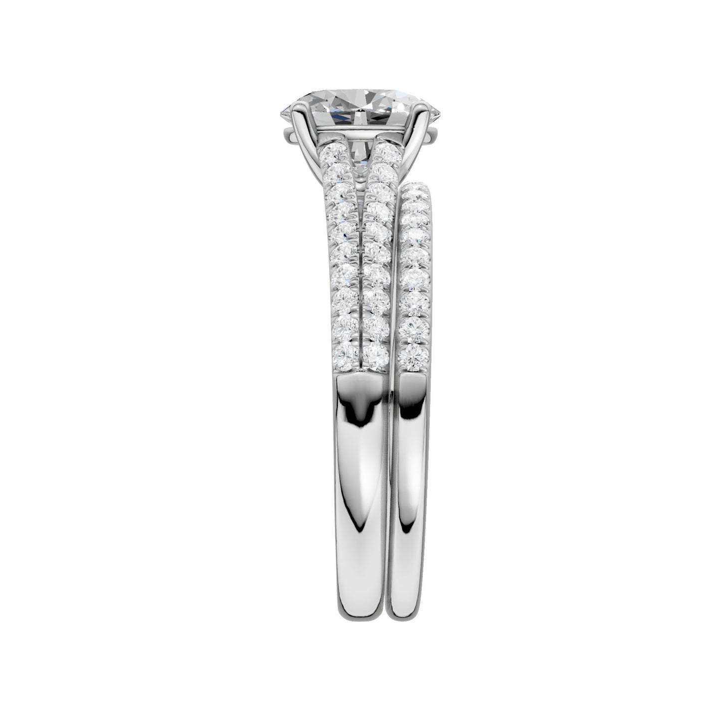 14K 1.40CT Lab Grown Bridal Set