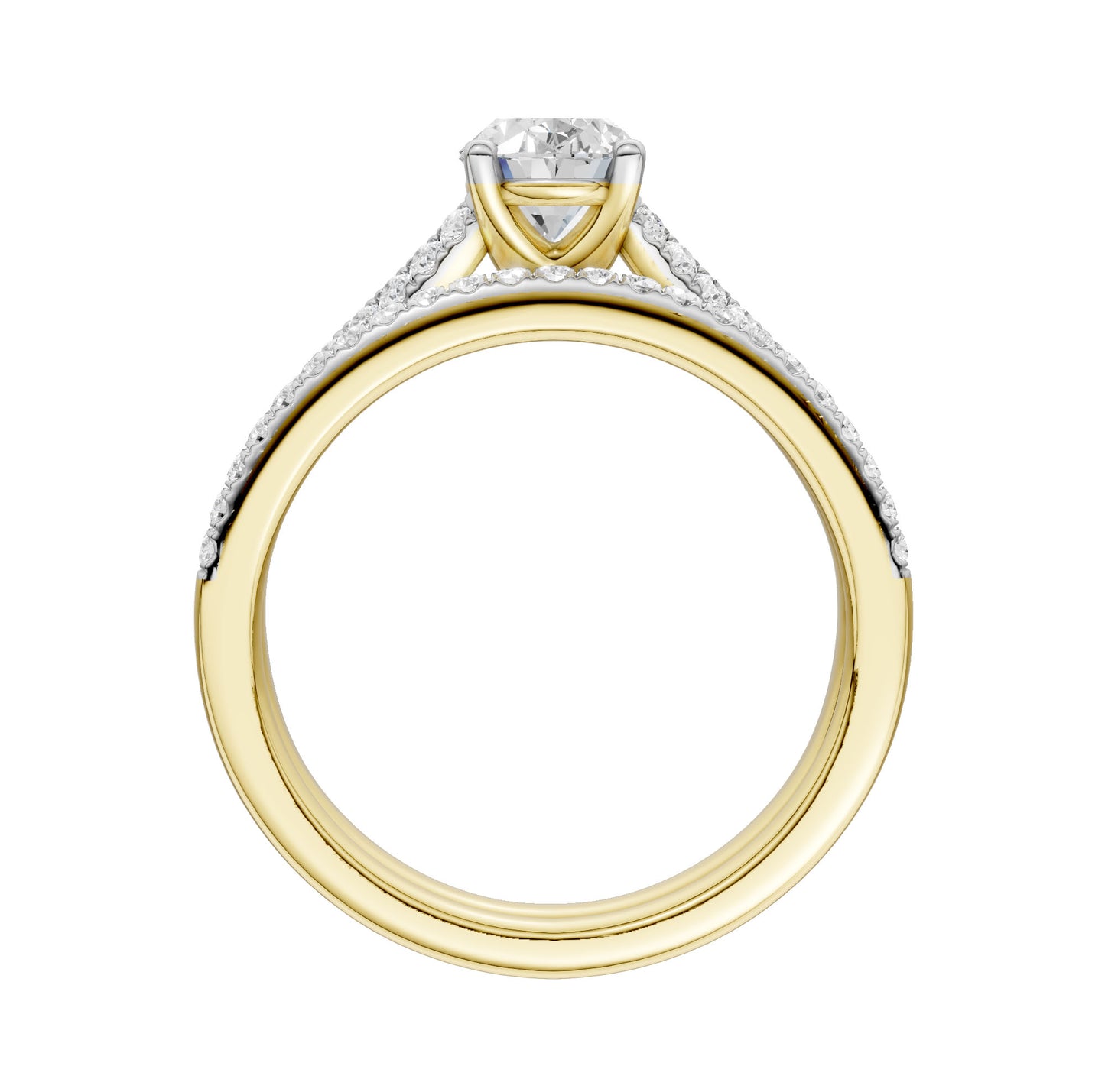 14K 1.40CT Lab Grown Bridal Set