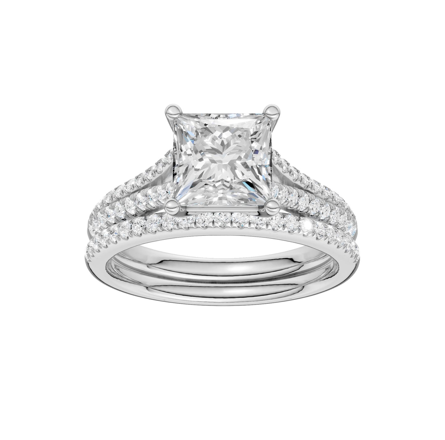 Certified Lab Grown 14K 2.40CT Diamond Bridal Set