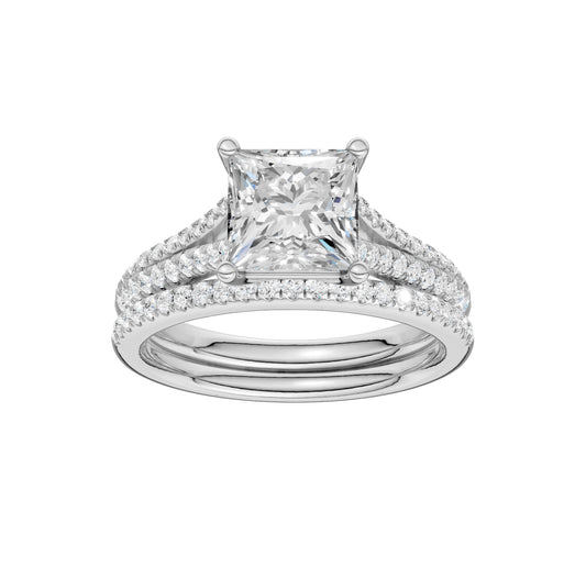 Certified Lab Grown 14K 2.40CT Diamond Bridal Set
