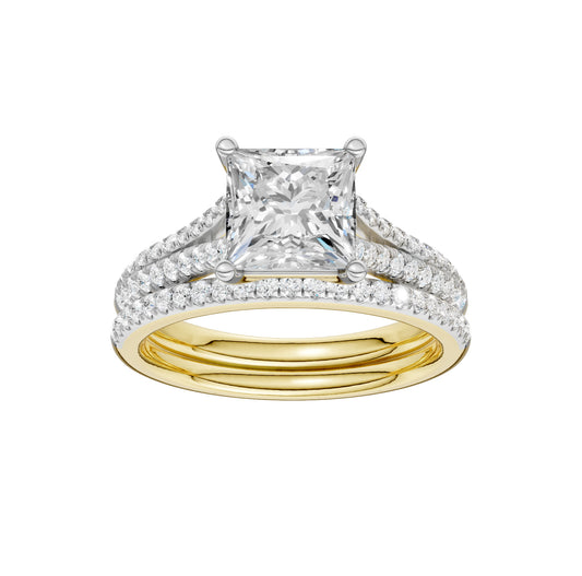 Certified Lab Grown 14K 2.40CT Diamond Bridal Set