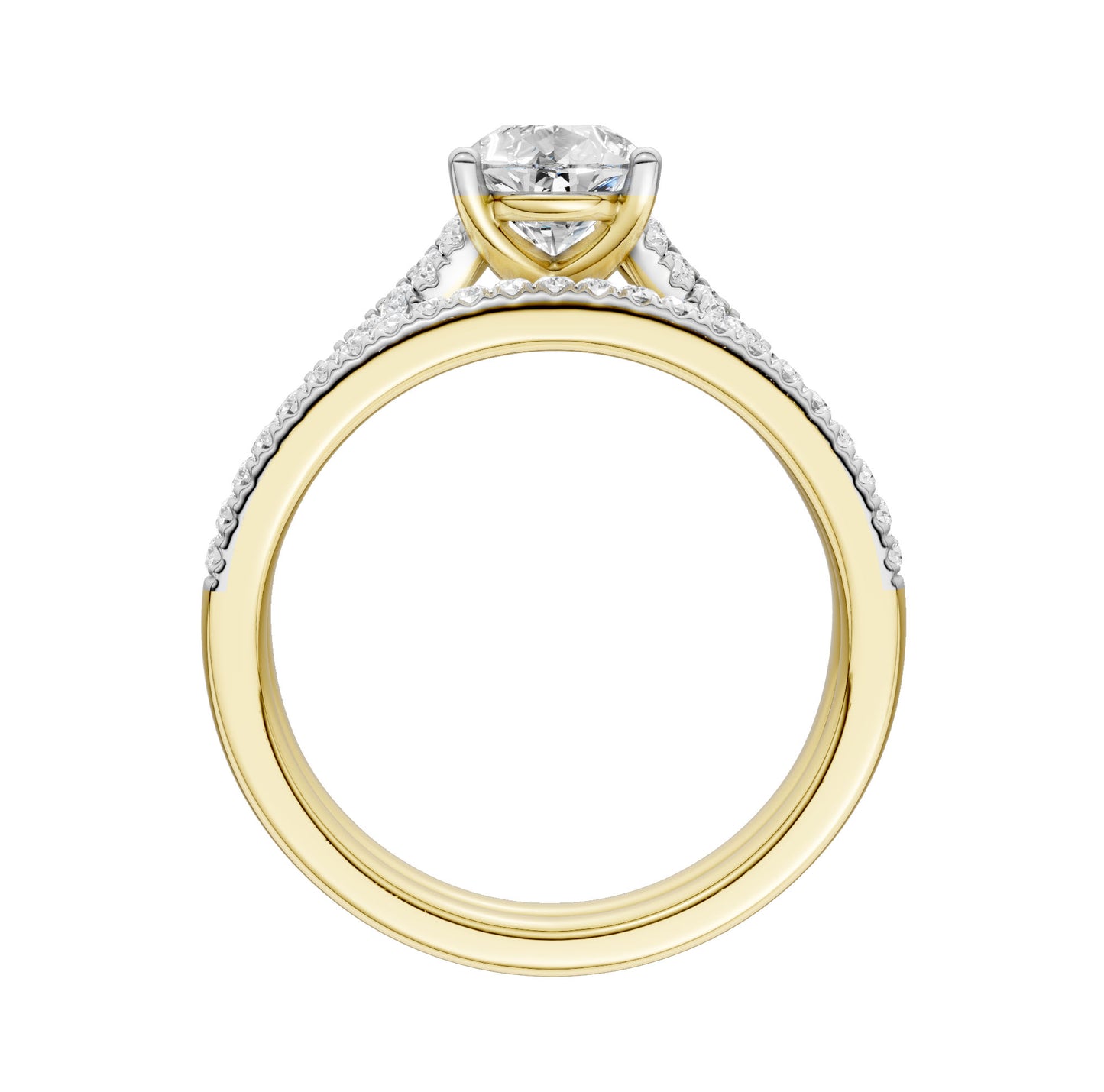 Certified Lab Grown 14K 1.40CT Diamond Bridal Set