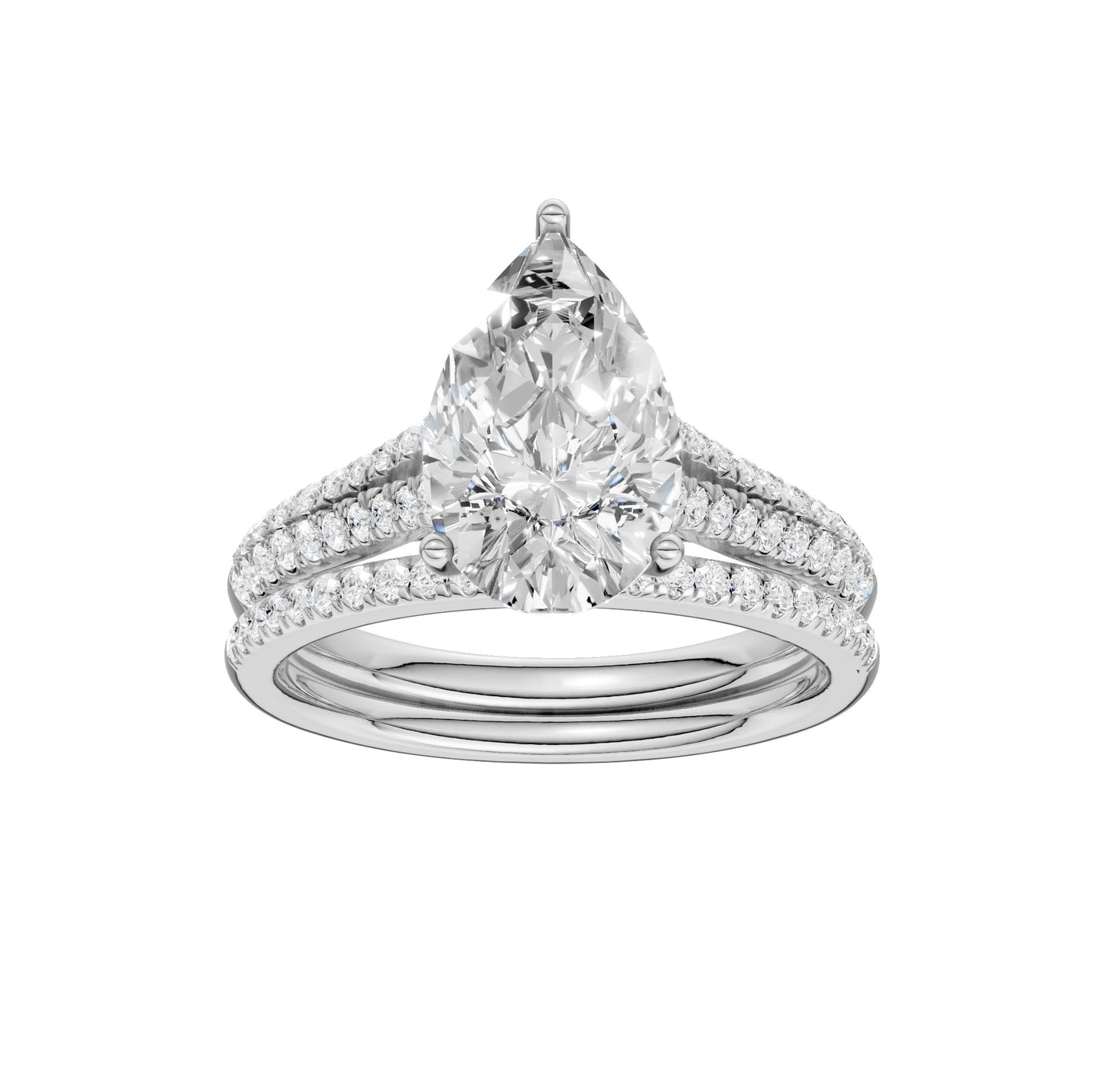 Certified Lab Grown 14K 2.40CT Diamond Bridal Set