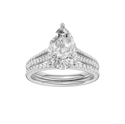 Certified Lab Grown 14K 2.40CT Diamond Bridal Set