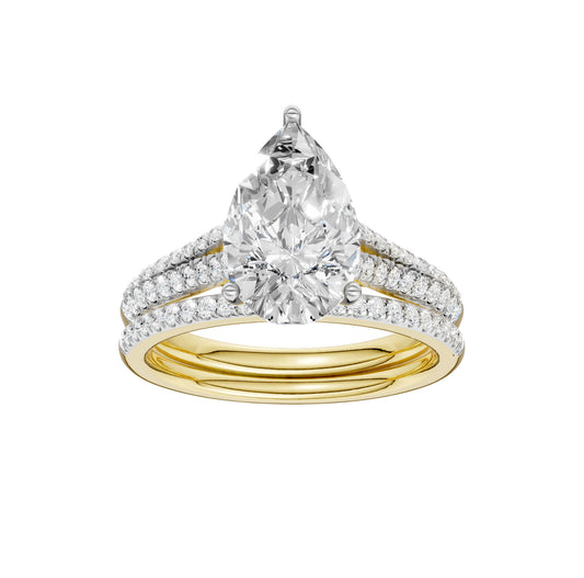Certified Lab Grown 14K 2.40CT Diamond Bridal Set