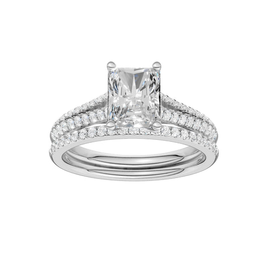 Certified Lab Grown 14K 2.40CT Diamond Bridal Set