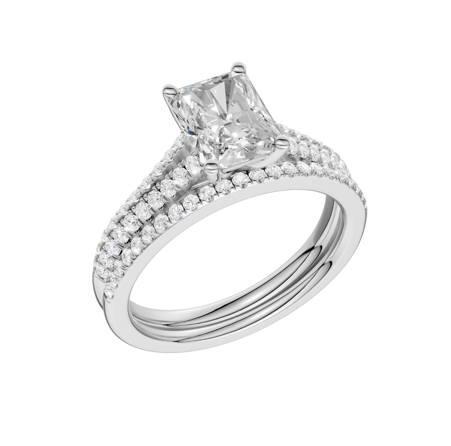Certified Lab Grown 14K 2.40CT Diamond Bridal Set