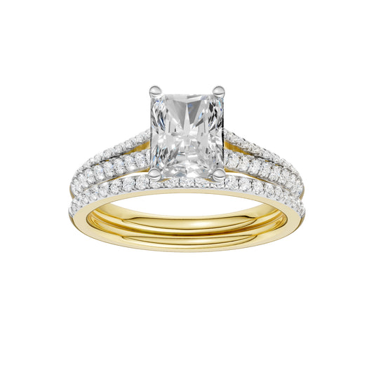 Certified Lab Grown 14K 2.40CT Diamond Bridal Set