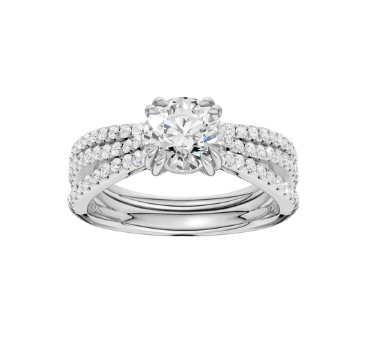 Certified Lab Grown 14K 1.50CT Diamond Bridal Set