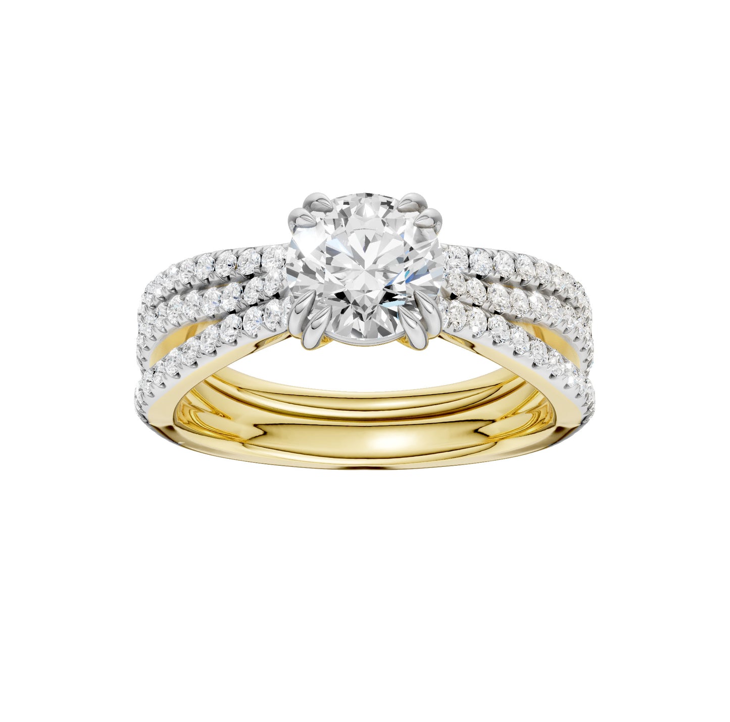 Certified Lab Grown 14K 1.50CT Diamond Bridal Set