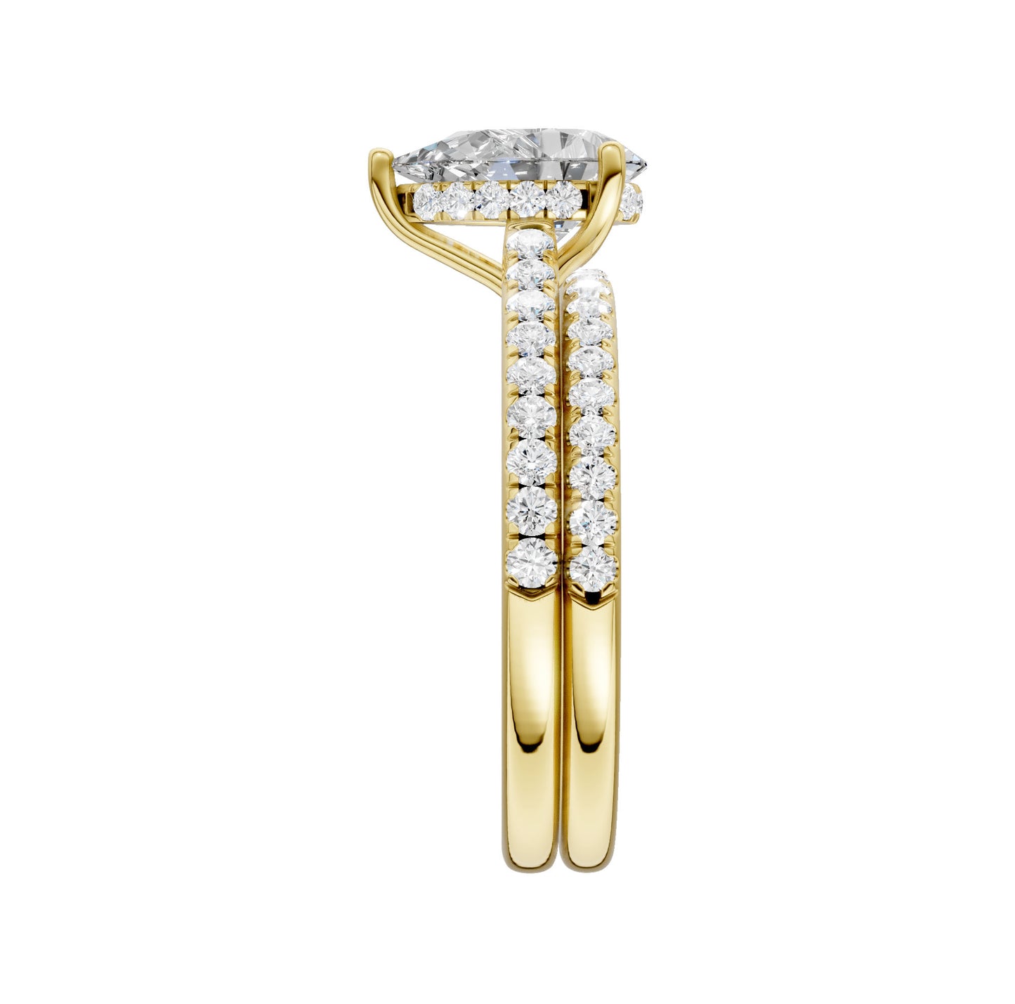 Platinum  1.50CT  Lab Diamond Bridal Ring