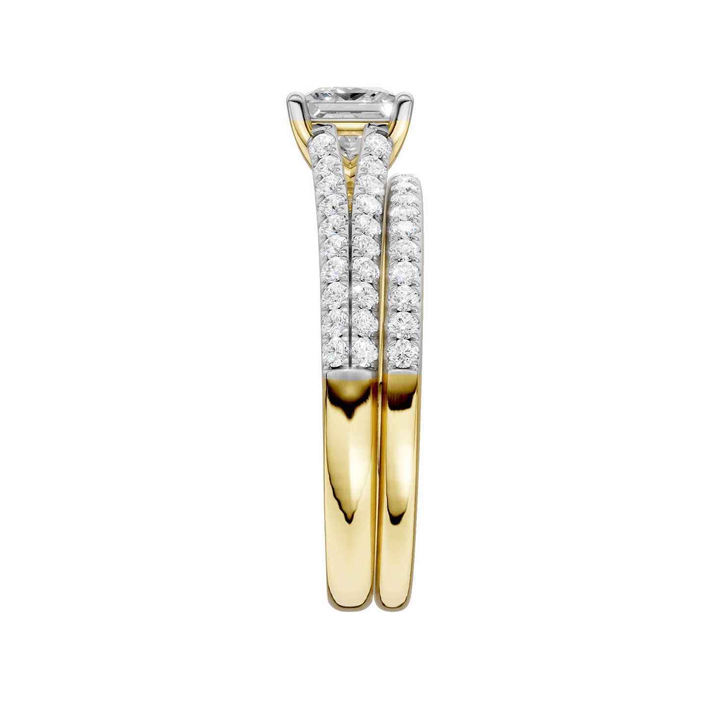 Certified Lab Grown 14K 1.40CT Diamond Bridal Set