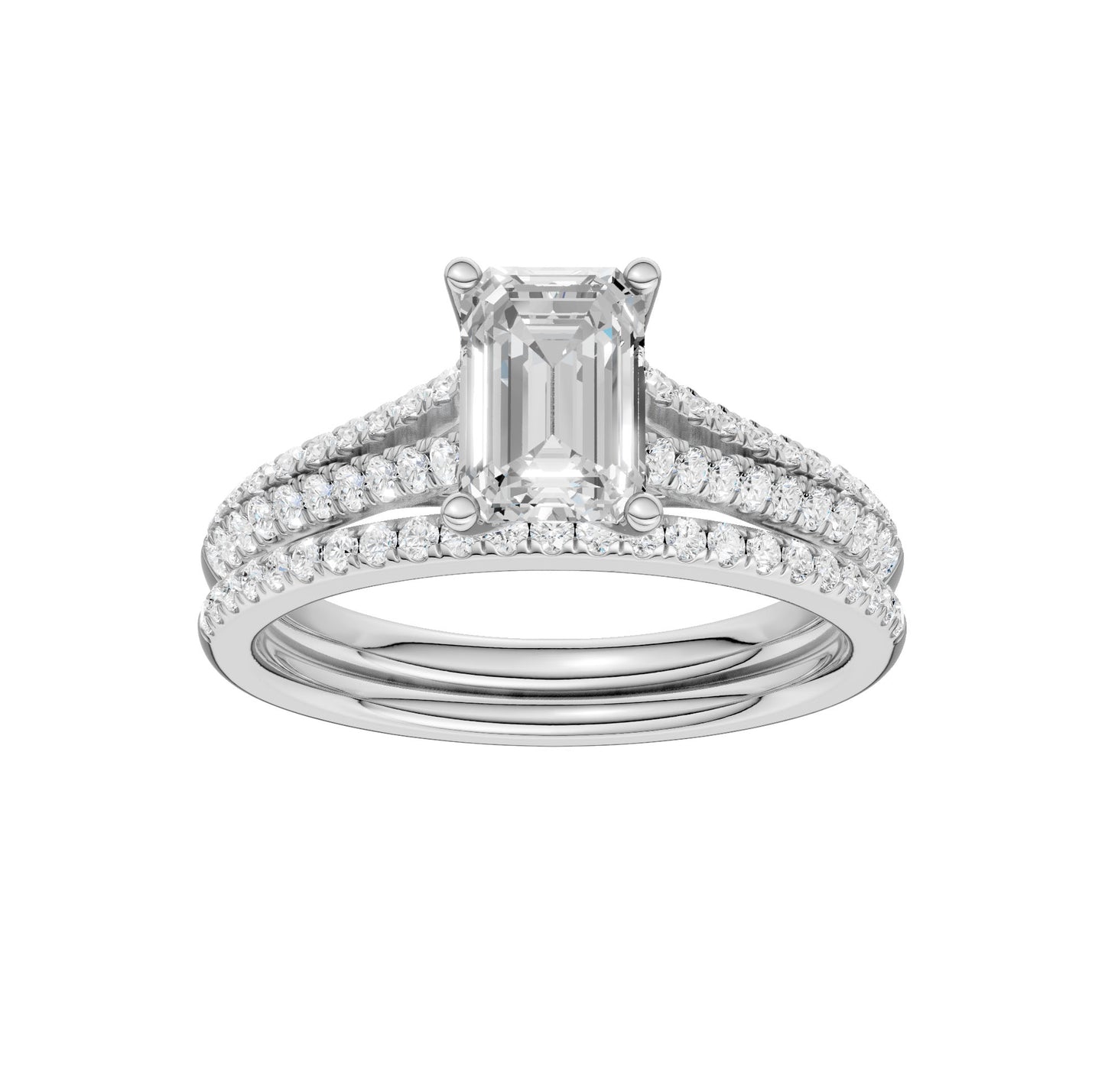 Certified Lab Grown 14K 2.40CT Diamond Bridal Set