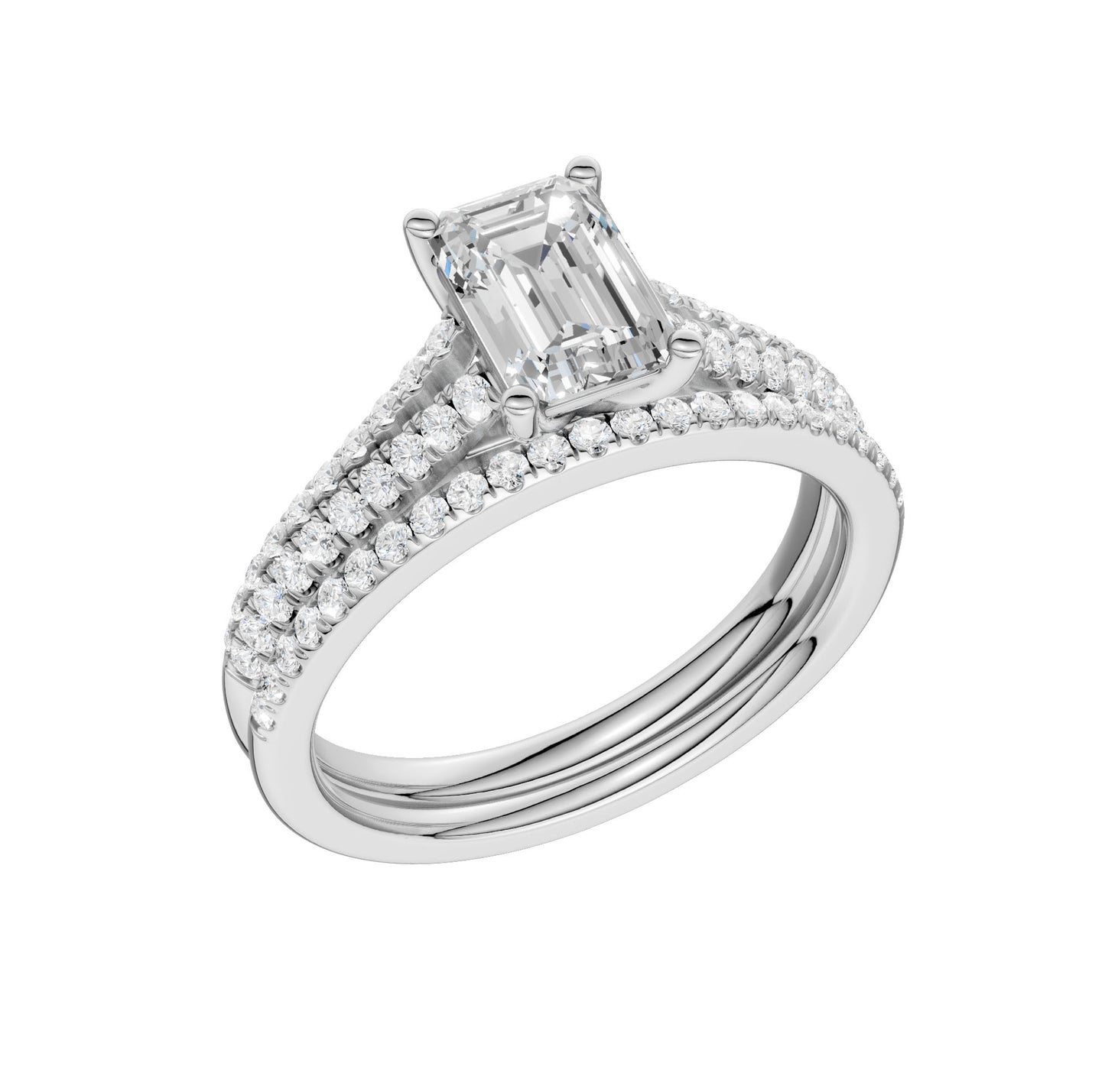 Certified Lab Grown 14K 2.40CT Diamond Bridal Set