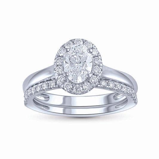 14K 1.16CT Lab Grown Diamond Bridal Set