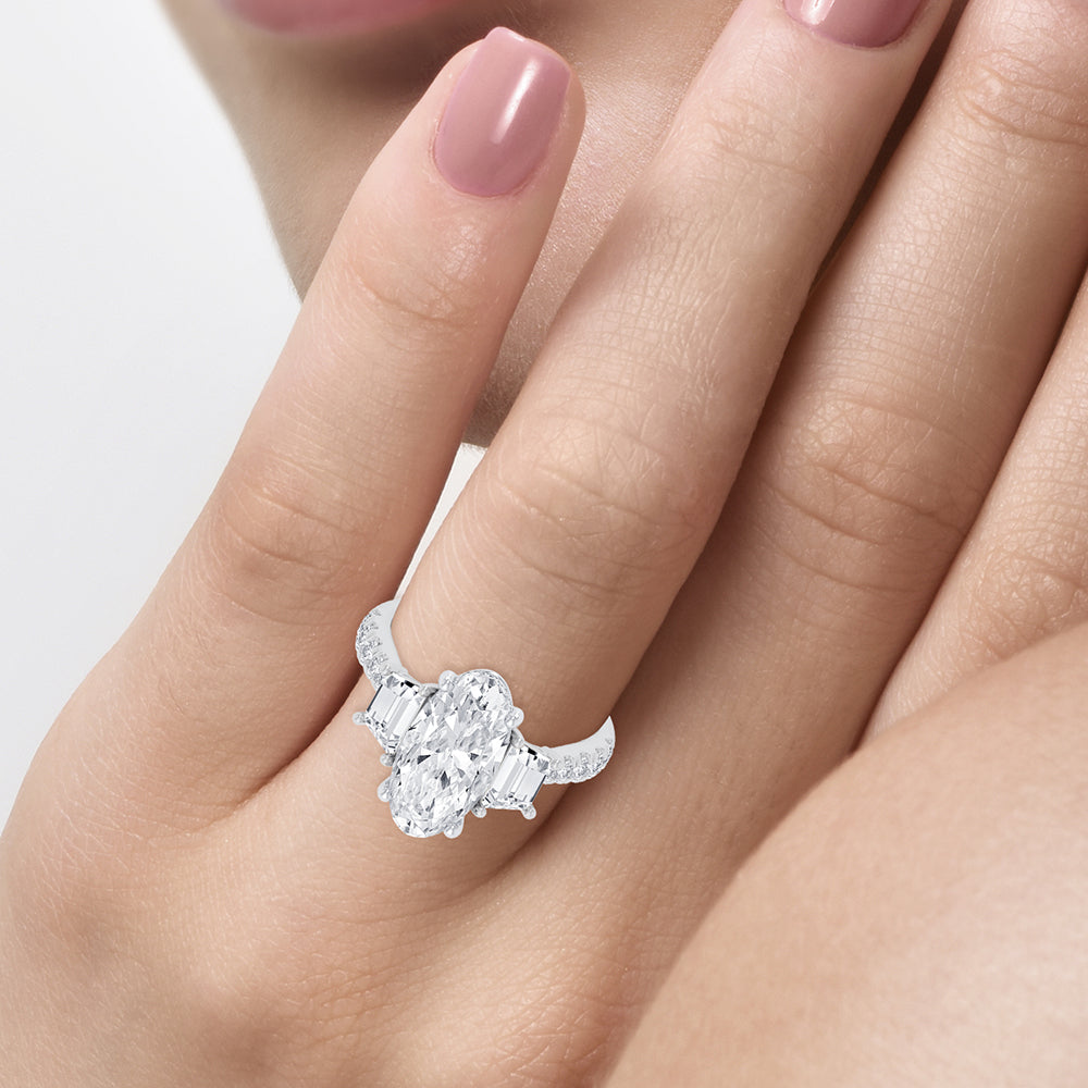 14K 4.33CT Certified Lab Grown Diamond Ring