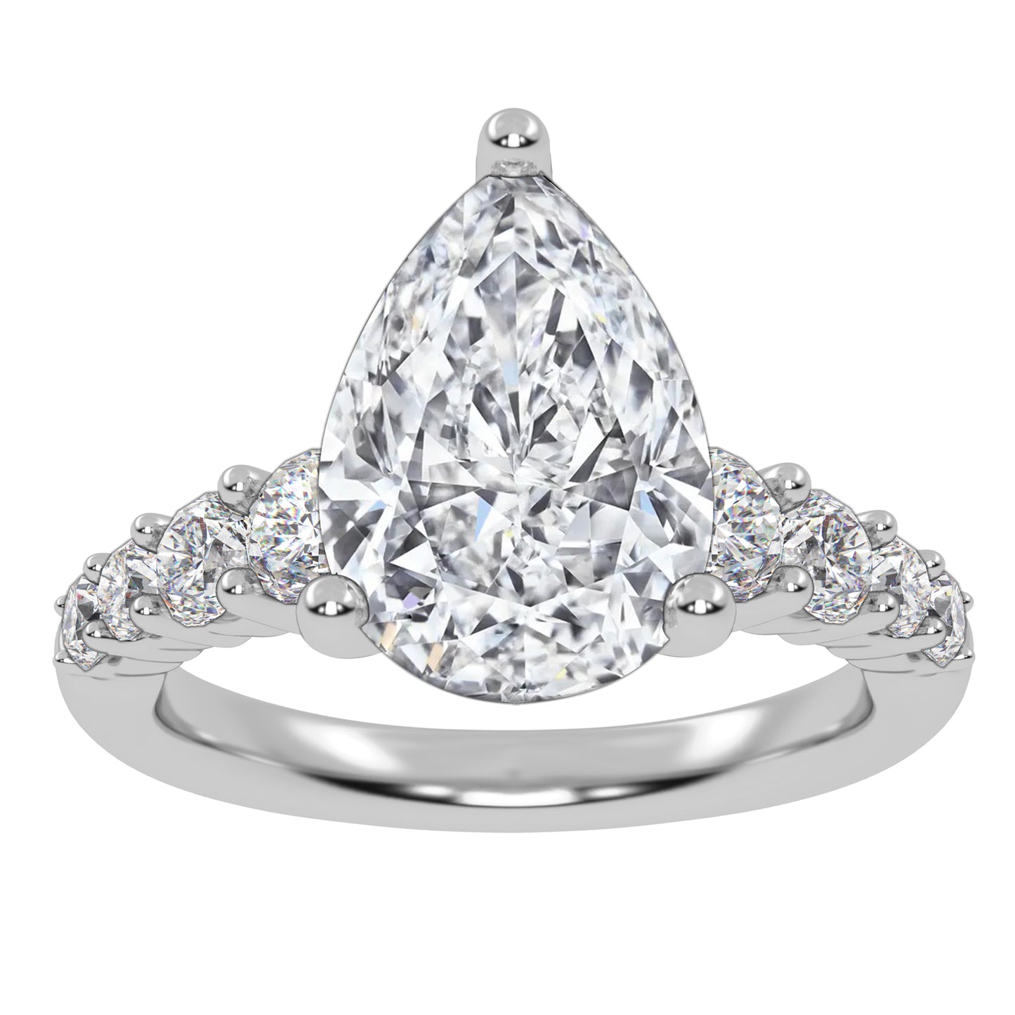 14K 3.75CT Certified Lab Grown Diamond Engagement Ring