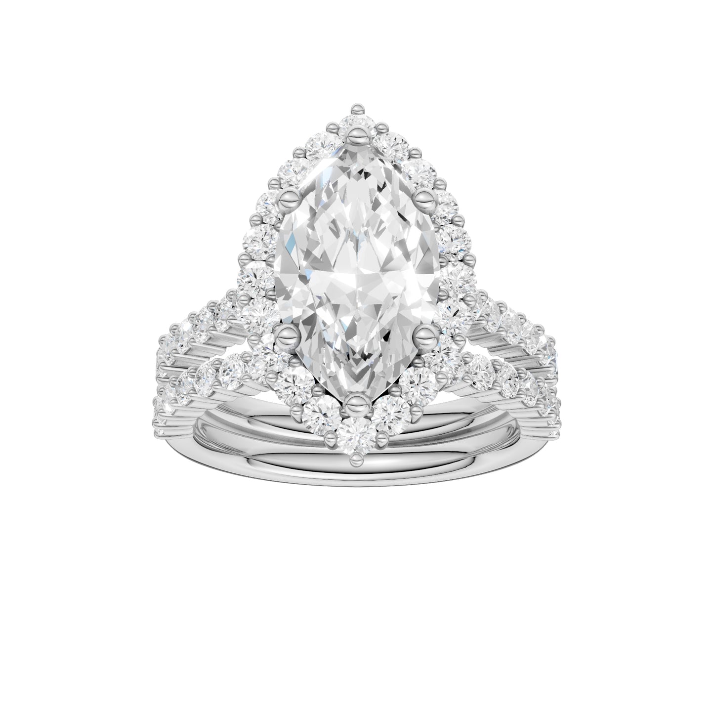 14K 4.00CT DIAMOND BRIDAL SET