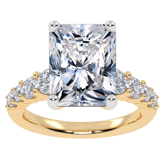 14K 3.75CT Certified Lab Grown Diamond Engagement Ring