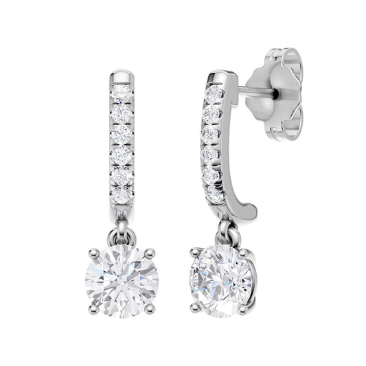 14K 1.10ct Certified Lab Grown Diamond Earrings