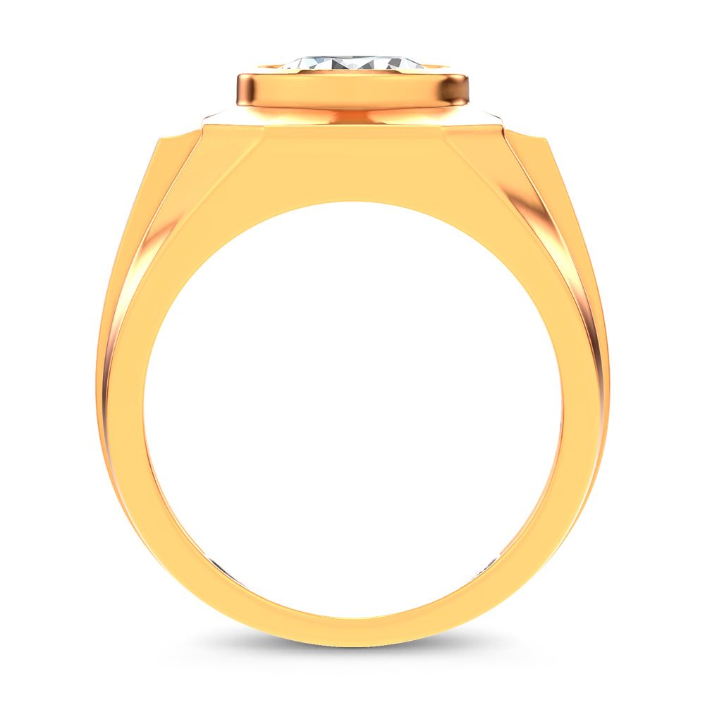 14K 3.00CT Lab Diamond Mens Ring