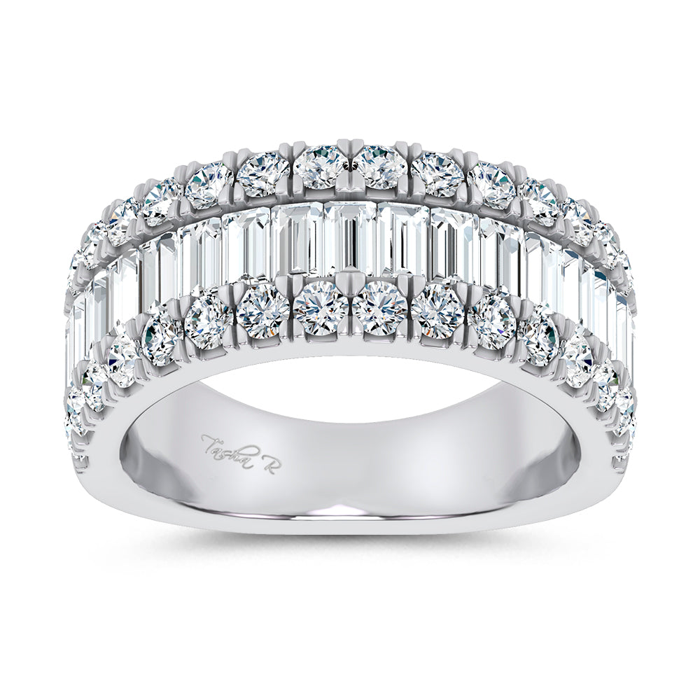 14K 2.00CT Lab Diamond  Fancy Band