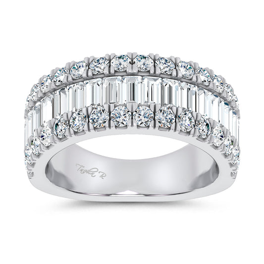14K 2.00CT Lab Diamond  Fancy Band