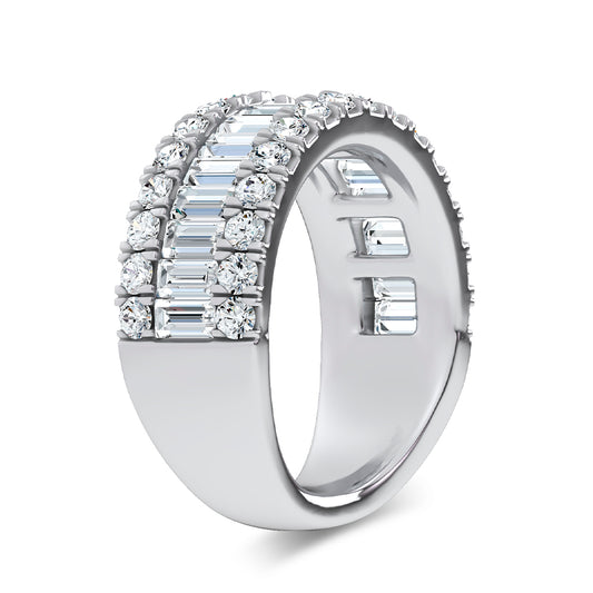14K 2.00CT Lab Diamond  Fancy Band
