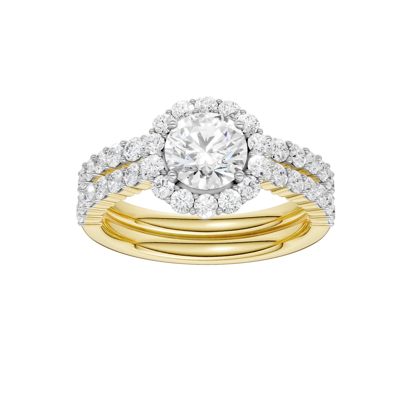 14K 2.00CT DIAMOND BRIDAL SET