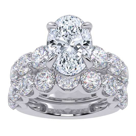 14K 10.00CT  Certified Lab Grown Diamond Bridal Set