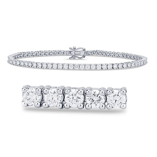 14K 2.97-3.02CT D- BRACELET SOLITAIRE RDS SIZE 7 INCHES 2.70MM